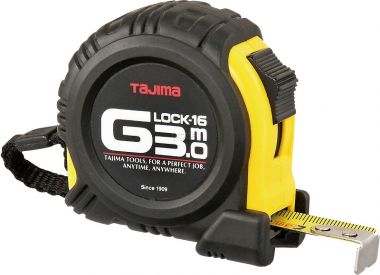 Рулетка G LOCK 3м/16мм, цвет черно-желтый TAJIMA G6P30MT ― TAJIMA SHOP