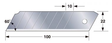 Лезвия обламывающиеся TAJIMA 22 мм для ножей /10 шт. в футляре СB62 ― TAJIMA SHOP