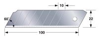 Лезвия обламывающиеся TAJIMA 22 мм для ножей /10 шт. в футляре СB62