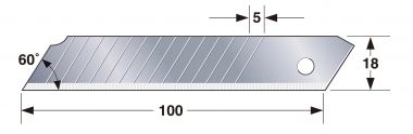 Лезвия обламывающиеся TAJIMA 15 сегментов 18 мм, 10 шт LСB-50D ― TAJIMA SHOP