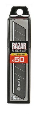 Лезвия Razar Black, 18 мм, для ножей  LC-500,501,520,521,510 /50 шт. в футляре TAJIMA LCB50RB-50H/K1 ― TAJIMA SHOP