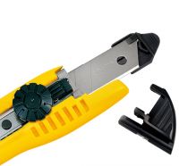 Нож LC-500, 18 мм с винтовым стопором, цвет желтый, 3 лезвия в наборе TAJIMA LC501