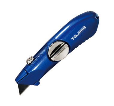 Нож V-REX трапезоидный, с выдвижным лезвием, синий алюминиевый корпус TAJIMA VR102B SET ― TAJIMA SHOP