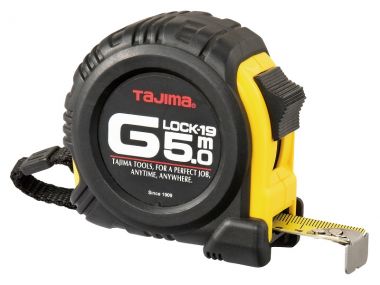 Рулетка G LOCK 5м/19мм, цвет черно-желтый TAJIMA G9P50MT ― TAJIMA SHOP